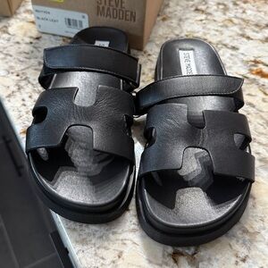 Steve Madden Black Leather Shoes